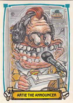 1988 Leaf Baseball's Greatest Grossouts #82 Artie the Announcer Front