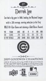 2009 Upper Deck Goodwin Champions - Mini Foil #27 Derrek Lee Back