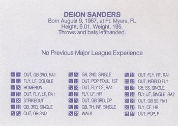 1989 Grand Slam Dice Game Light Blue (unlicensed) #NNO Deion Sanders Back
