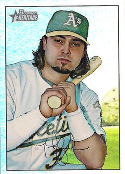 2007 Bowman Heritage - Rainbow Foil #104 Nick Swisher Front