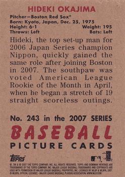2007 Bowman Heritage - Rainbow Foil #243 Hideki Okajima Back
