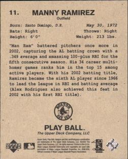 2003 Upper Deck Play Ball - 1941 Series #11 Manny Ramirez Back