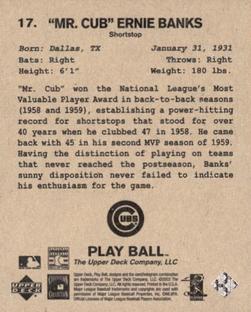 2003 Upper Deck Play Ball - 1941 Series #17 Ernie Banks Back