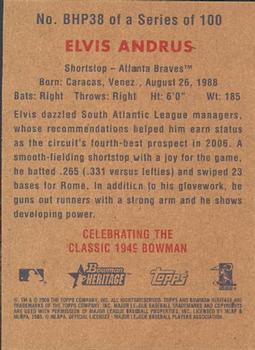 2006 Bowman Heritage - Prospects #BHP38 Elvis Andrus Back