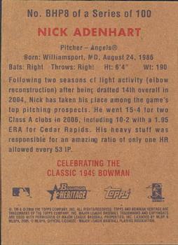 2006 Bowman Heritage - Prospects #BHP8 Nick Adenhart Back