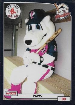 2000 Blueline Q-Cards Pawtucket Red Sox #00 Paws Front