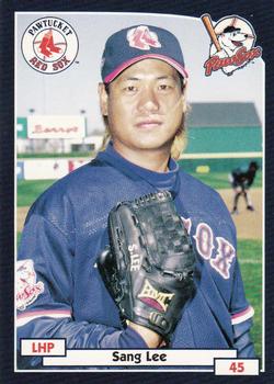 2000 Blueline Q-Cards Pawtucket Red Sox #16 Sang Lee Front