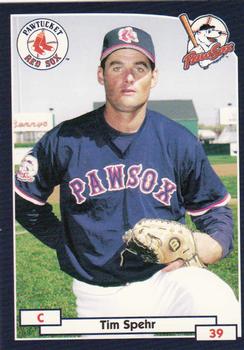 2000 Blueline Q-Cards Pawtucket Red Sox #26 Tim Spehr Front