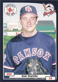 2000 Blueline Q-Cards Pawtucket Red Sox #27 Rob Stanifer Front