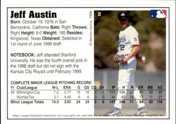 1999 Arizona Fall League Prospects #2 Jeff Austin Back
