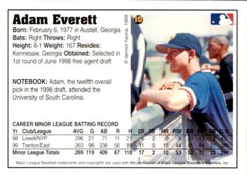 1999 Arizona Fall League Prospects #10 Adam Everett Back