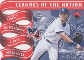 1997 Leaf - Leagues of the Nation #4 Derek Jeter / Kenny Lofton Front