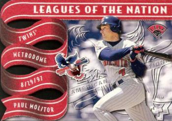 1997 Leaf - Leagues of the Nation #8 Paul Molitor / Barry Larkin Front