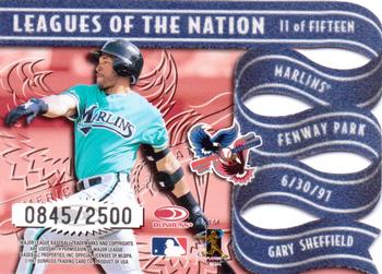 1997 Leaf - Leagues of the Nation #11 Mo Vaughn / Gary Sheffield Back
