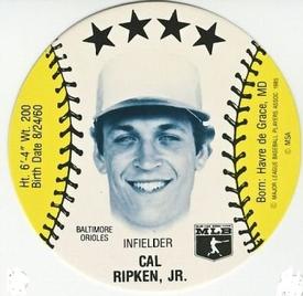 1985 Subway Discs #NNO Cal Ripken, Jr. Front