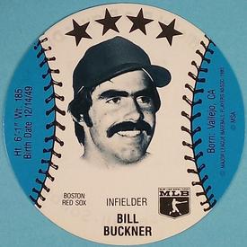 1985 Subway Discs #NNO Bill Buckner Front