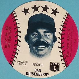 1985 Subway Discs #NNO Dan Quisenberry Front