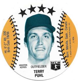 1985 Subway Discs #NNO Terry Puhl Front