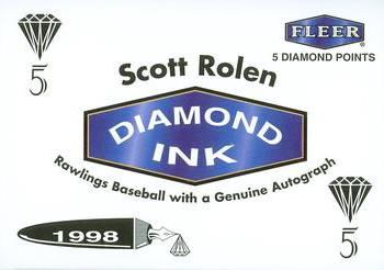 1998 Fleer Tradition - Diamond Ink 5 Points #NNO Scott Rolen Front