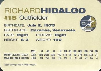 1999 Nabisco / Albertson's Houston Astros #NNO Richard Hidalgo Back