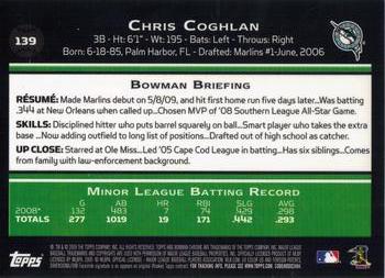 2009 Bowman Chrome #139 Chris Coghlan Back