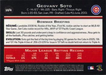 2009 Bowman Chrome #164 Geovany Soto Back