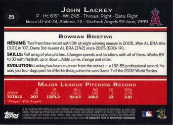 2009 Bowman Chrome #21 John Lackey Back