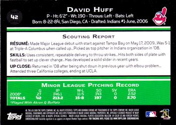 2009 Bowman Chrome #42 David Huff Back