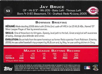 2009 Bowman Chrome #53 Jay Bruce Back