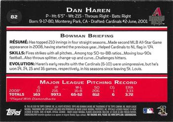 2009 Bowman Chrome #82 Dan Haren Back