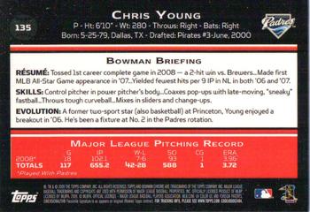 2009 Bowman Chrome #135 Chris Young Back