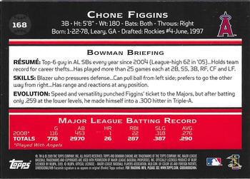 2009 Bowman Chrome #168 Chone Figgins Back