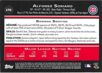 2009 Bowman Chrome #176 Alfonso Soriano Back