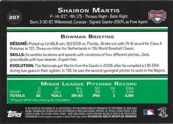 2009 Bowman Chrome #207 Shairon Martis Back