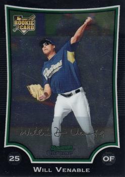 2009 Bowman Chrome #218 Will Venable Front