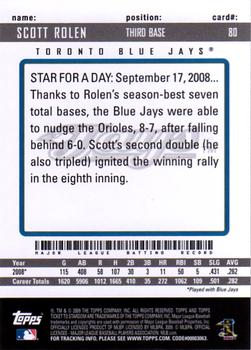 2009 Topps Ticket to Stardom #80 Scott Rolen Back