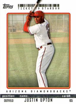 2009 Topps Ticket to Stardom #105 Justin Upton Front