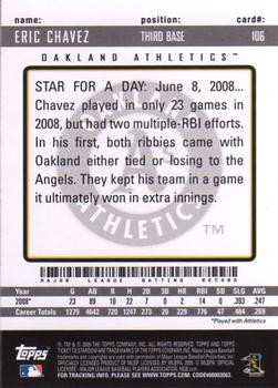 2009 Topps Ticket to Stardom #106 Eric Chavez Back