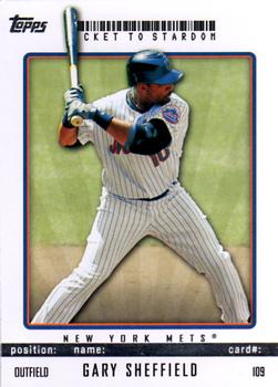 2009 Topps Ticket to Stardom #109 Gary Sheffield Front