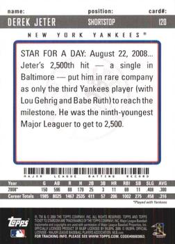 2009 Topps Ticket to Stardom #120 Derek Jeter Back