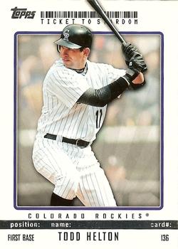 2009 Topps Ticket to Stardom #136 Todd Helton Front