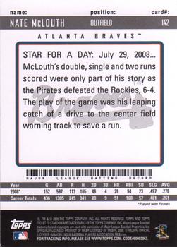 2009 Topps Ticket to Stardom #142 Nate McLouth Back
