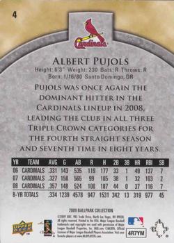 2009 Upper Deck Ballpark Collection #4 Albert Pujols Back