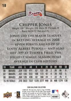 2009 Upper Deck Ballpark Collection #18 Chipper Jones Back