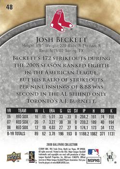 2009 Upper Deck Ballpark Collection #48 Josh Beckett Back