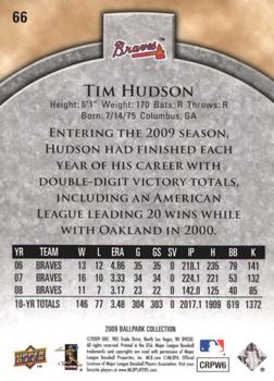 2009 Upper Deck Ballpark Collection #66 Tim Hudson Back