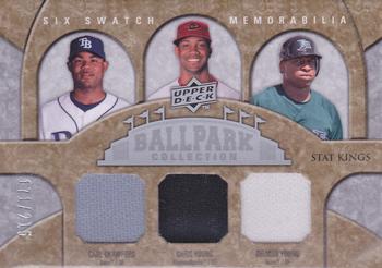 2009 Upper Deck Ballpark Collection #344 Carl Crawford / Curtis Granderson / Mike Cameron / Chris B. Young / Delmon Young / Nate McLouth Front