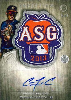 2014 Bowman Inception - Autograph ASG Futures Game Patch #AFP-CC Carlos Correa Front