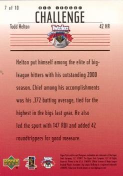 2001 Upper Deck Twizzlers #7 Todd Helton Back
