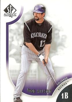 2009 SP Authentic #69 Todd Helton Front